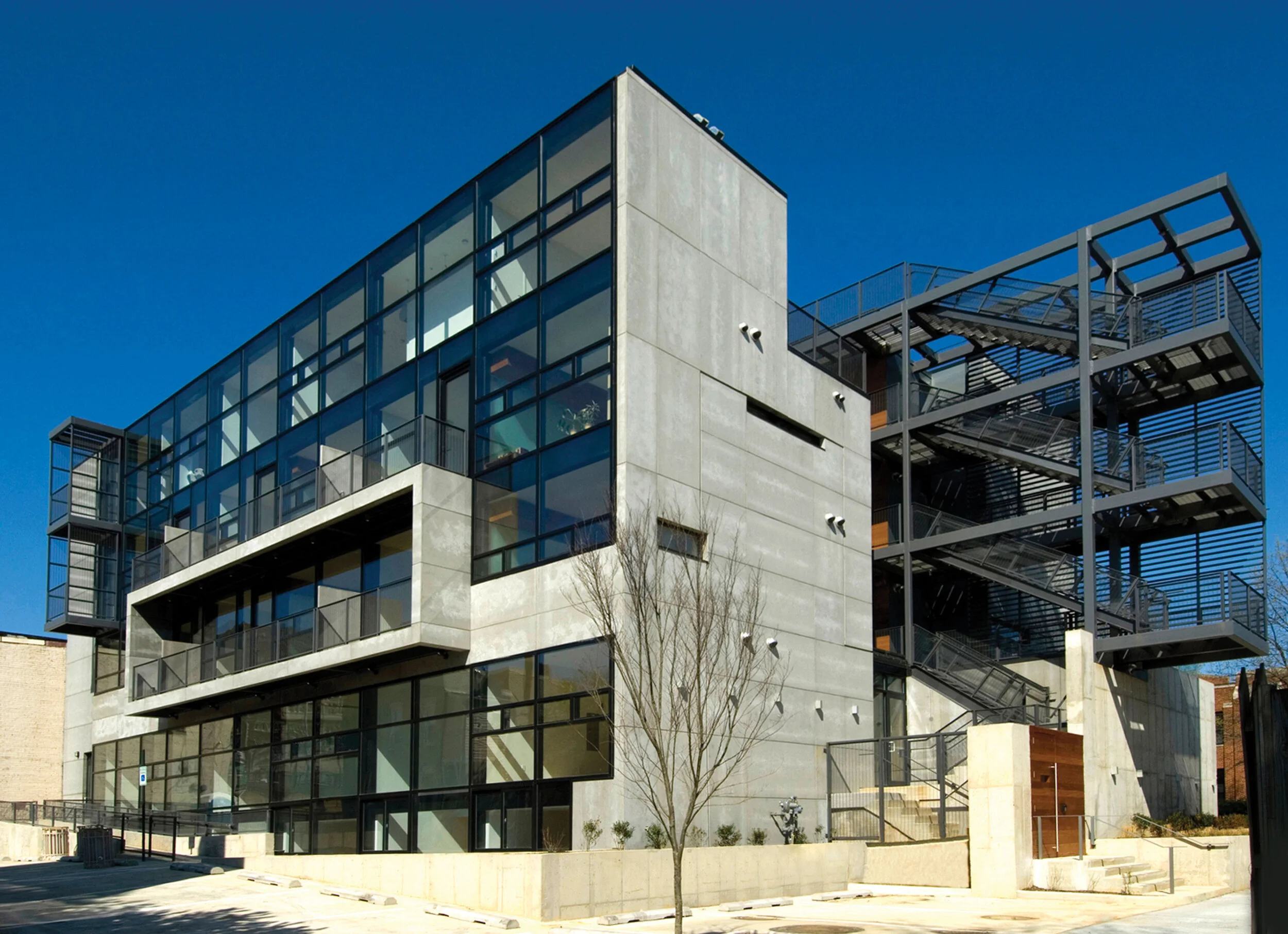 An exterior street view of The Lacey 