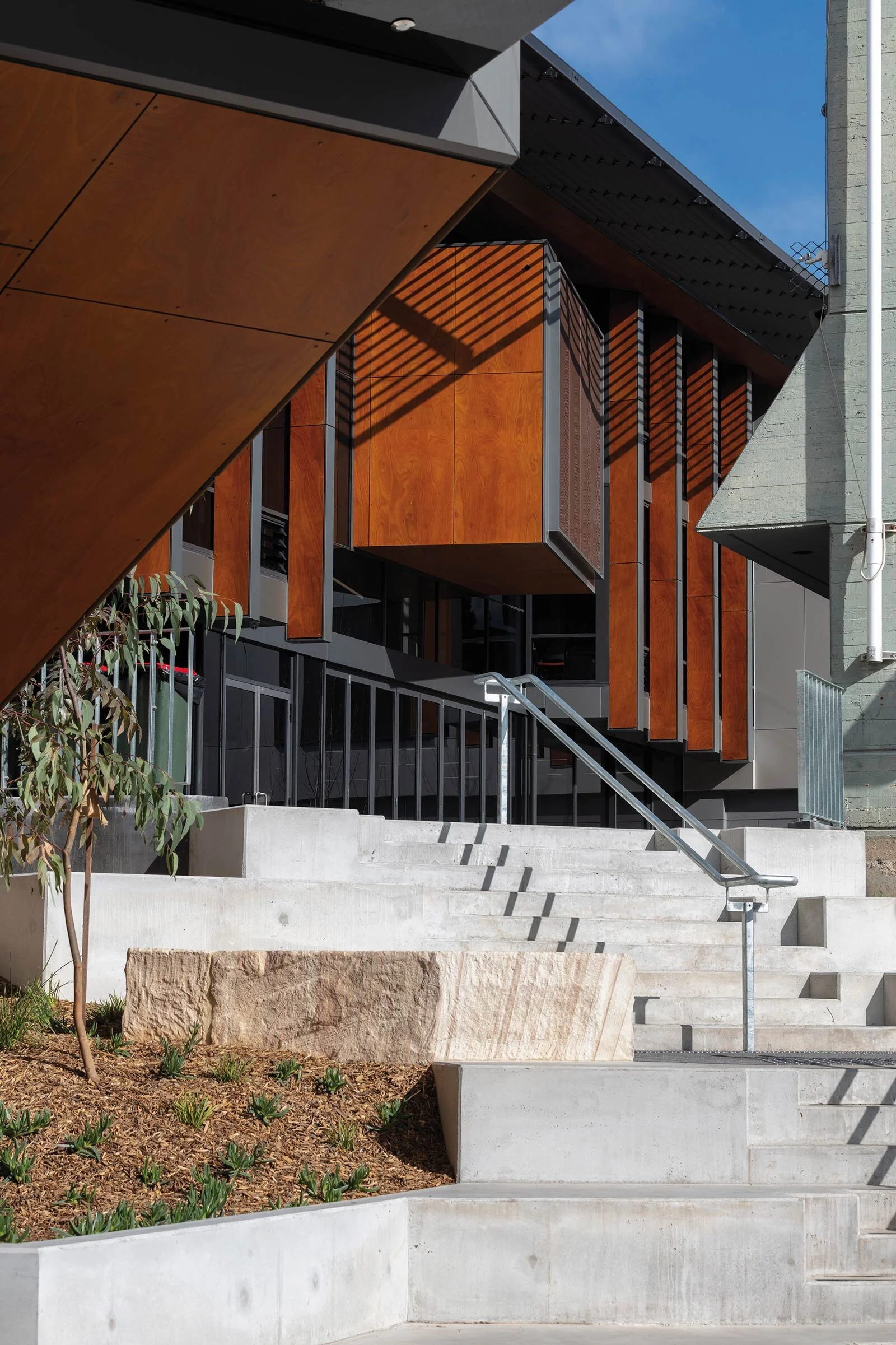 The entrance steps leading into the St. Ignatius’ Therry Building