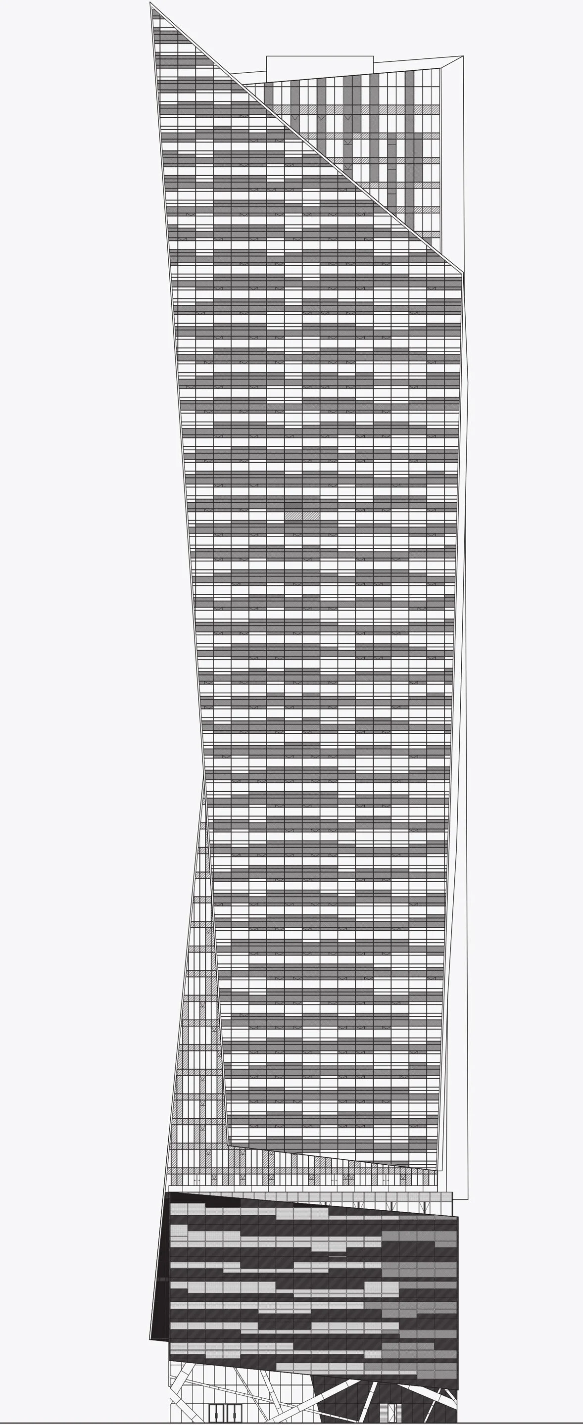 A drawing plan of Złota 44 in Warsaw