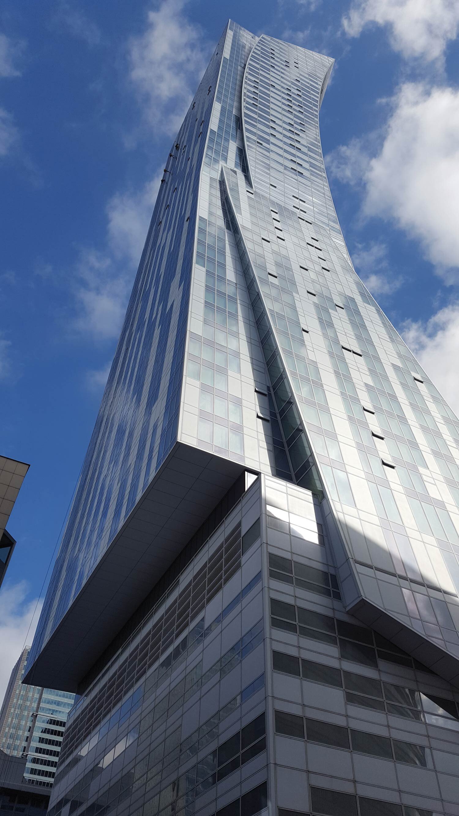 Złota 44 in Warsaw looking up from below on the other side
