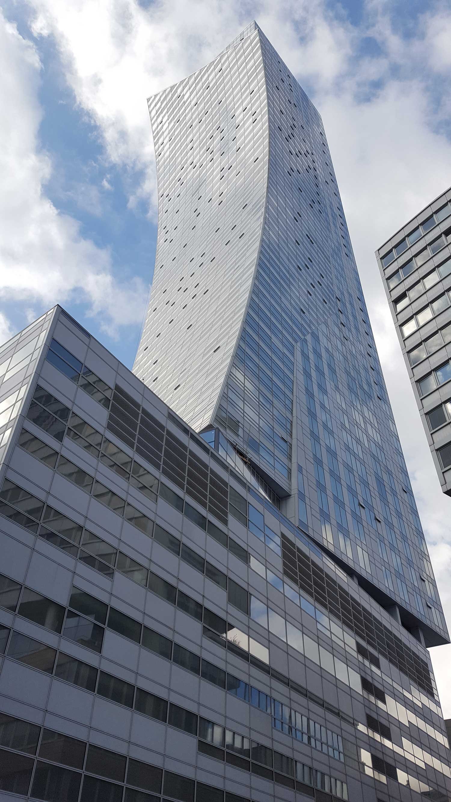 Złota 44 in Warsaw looking up the building