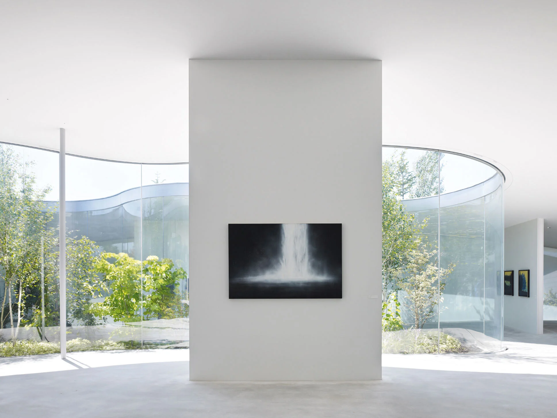 Hiroshi Senju Museum interior view of a waterfall image