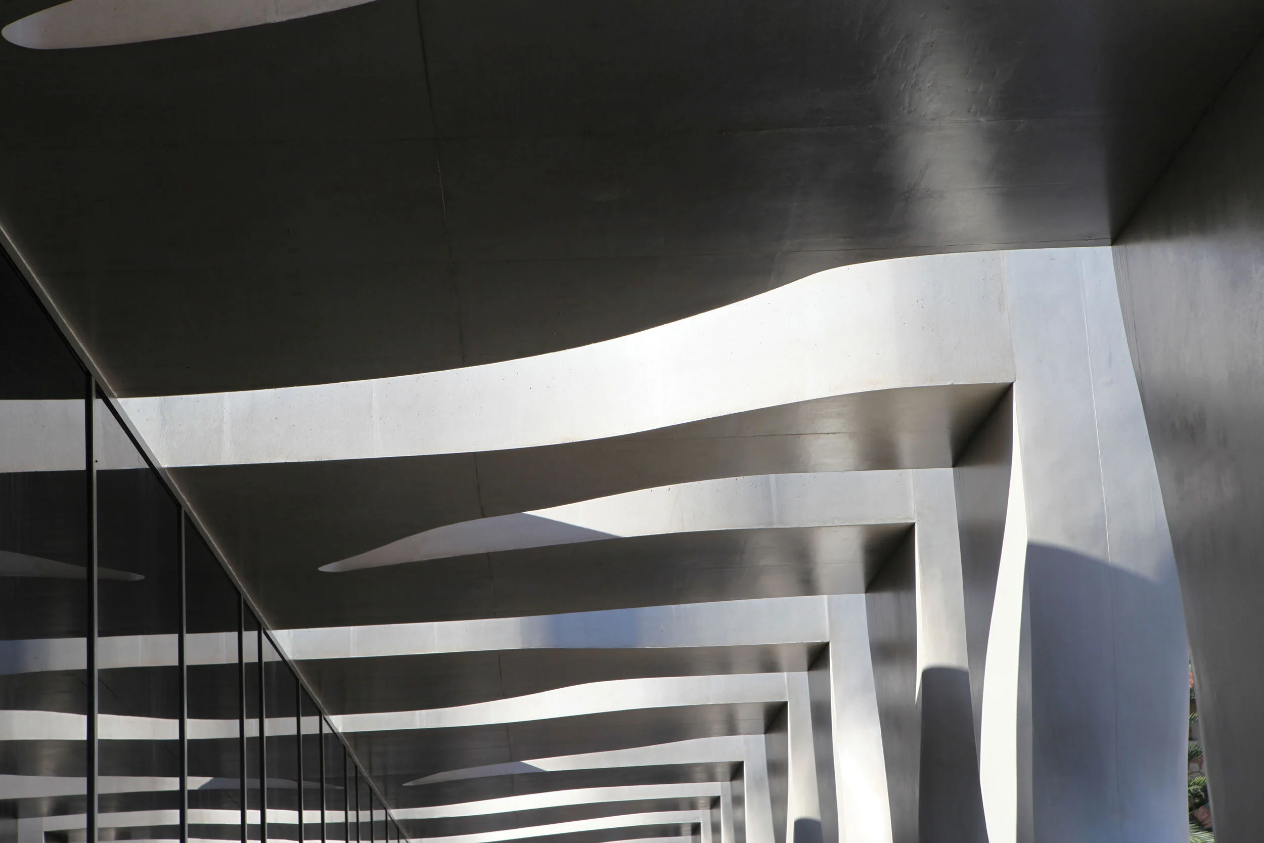 Musée Jean Cocteau interior showing another organic strip ceiling
