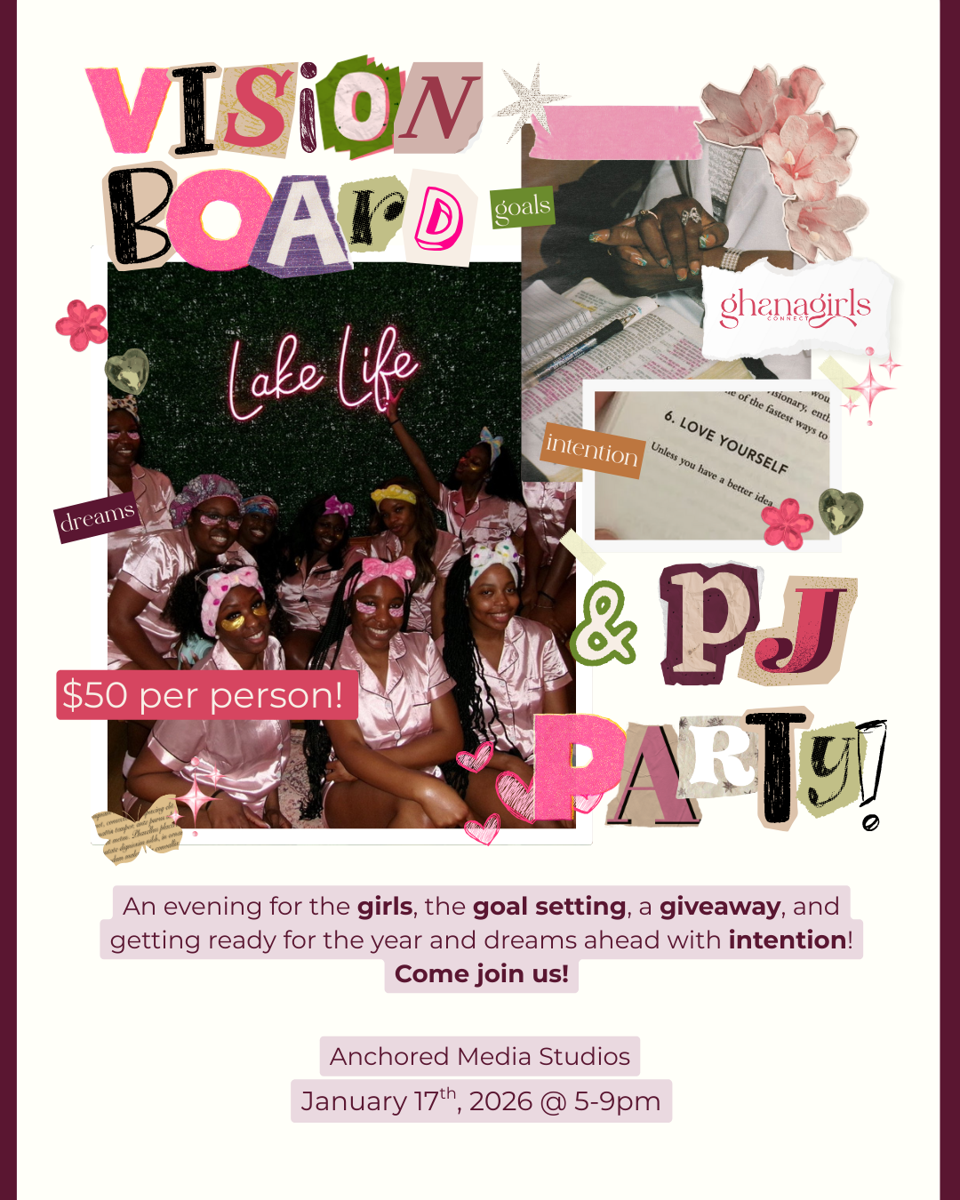 Vision Board & PJ Party