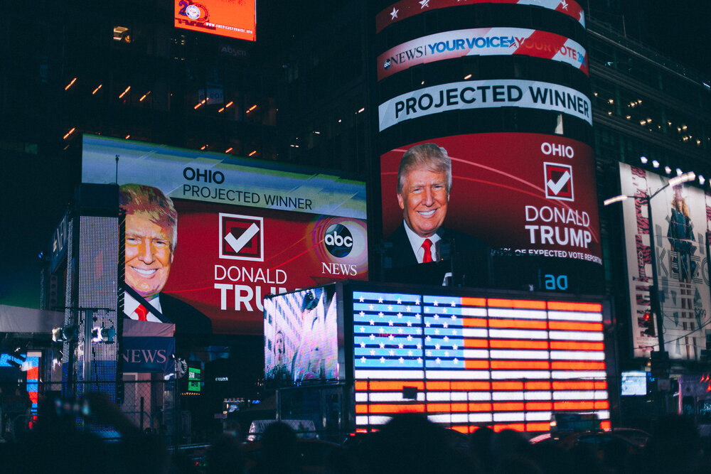  Times Square fell silent. Cheers were only heard when Clinton was announced winning a state. 
