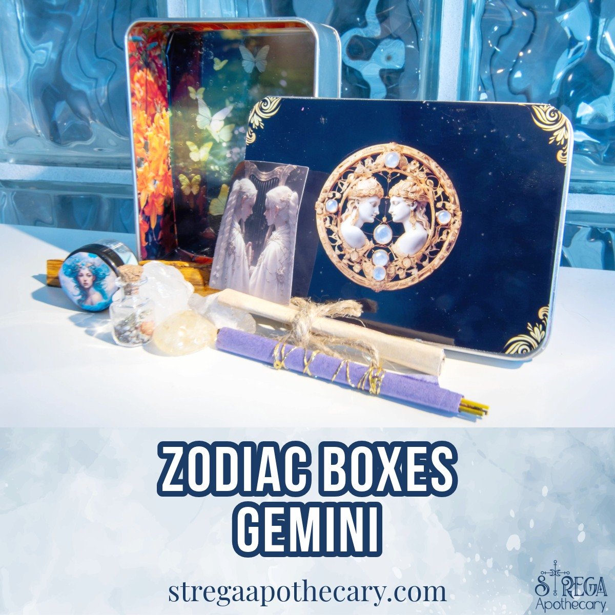 Gemini is represented by the symbol of the Twins, embodying duality, versatility, and curiosity. With our specially curated Gemini Zodiac Box, we invite you to dive deep into the essence of your astrological sign and unlock the treasures that await w