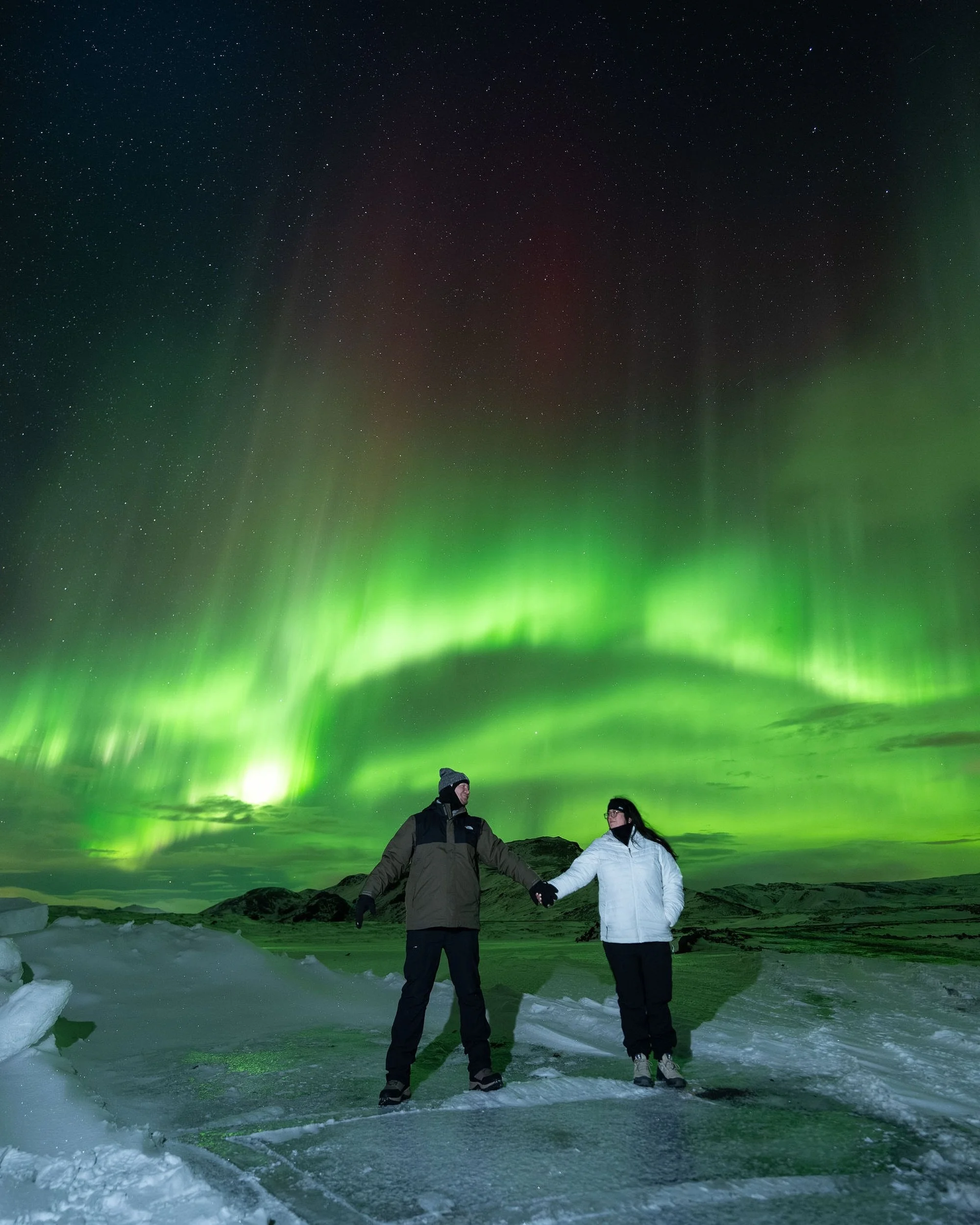 Experience the Northern Lights with someone special.

There&rsquo;s something magical about standing together beneath the Icelandic sky while the aurora dances above you.

Beautiful moments become even more unforgettable when you have someone special