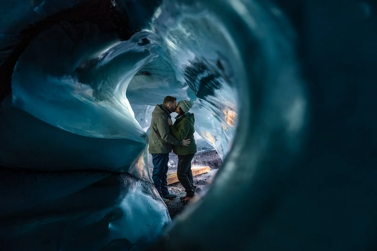 A Surprise Proposal Inside Katla Ice Cave