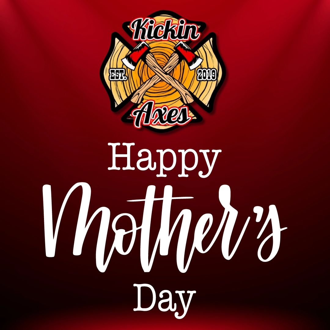 Happy Mother&rsquo;s Day from all of us at Kickin Axes! 🌸💖 We're taking today to celebrate the incredible moms out there. Just a reminder, we'll be closed today, but we can't wait to see you on Wednesday from 5-10 PM for some axe-citing fun! 🎯 

#