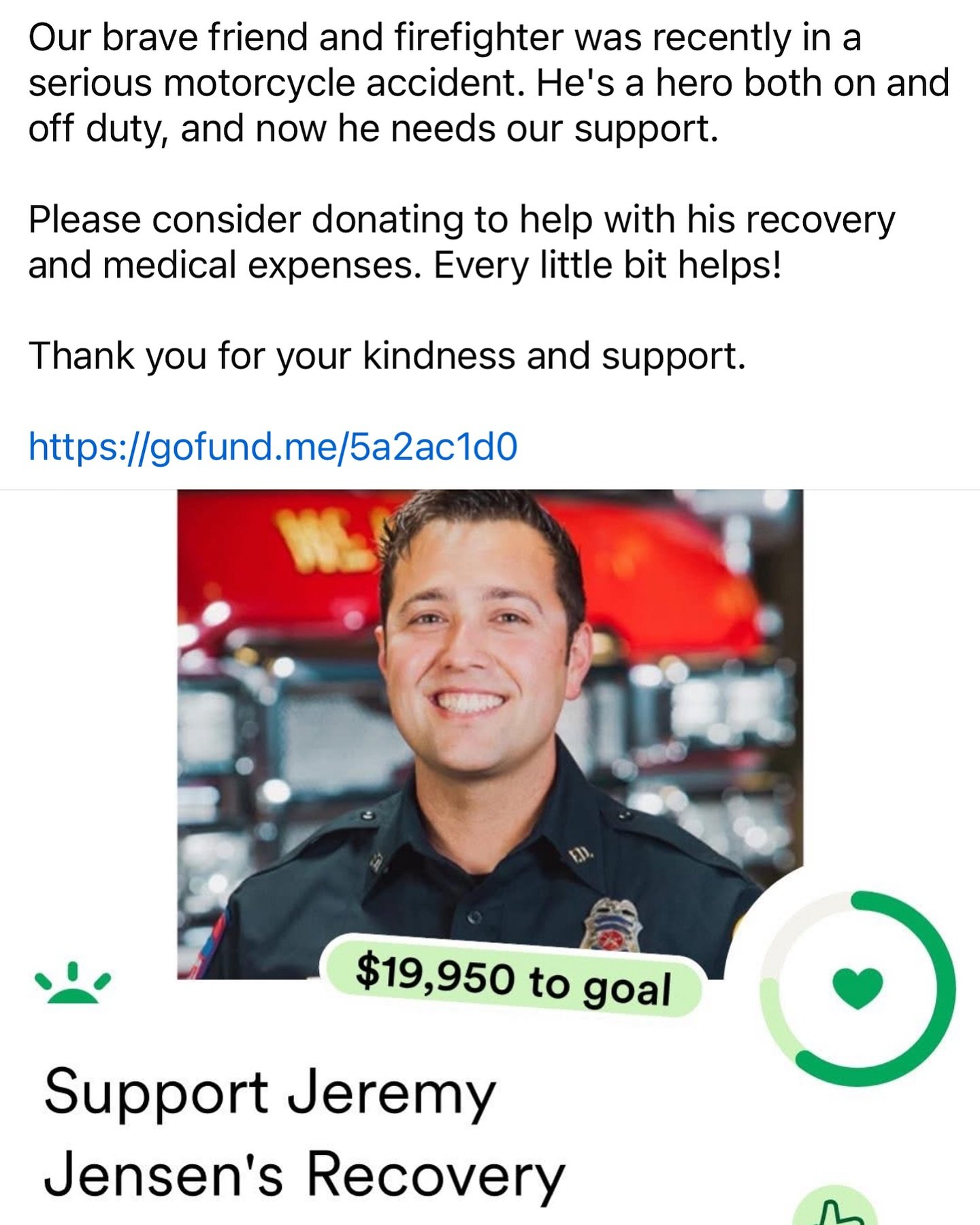 Hello Kickin Axes fam. Please consider donating to our brother and one of McAllens finest @jeremyjensen8 as he was hit by a drunk driver last Sunday. He has many medical procedures and a lengthy road to recovery. Anything helps. Thank you in advance.