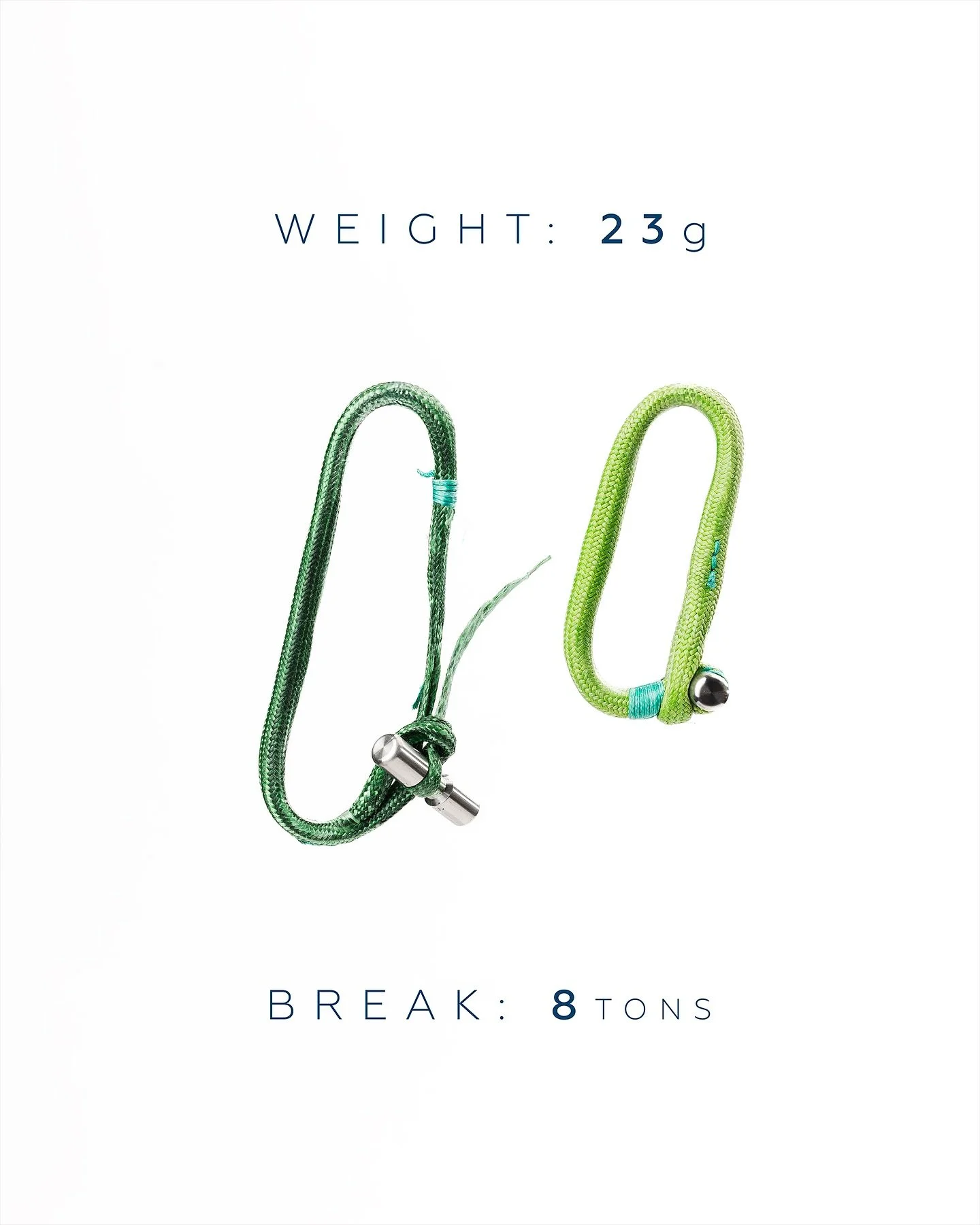 Run the test, to have confidence in the spec. Bone Loops made in house with @gottifredimaffioli DSK99 Ultra core inside of dyneema chafe cover, wrapped around our Kingspoke titanium dog bone.