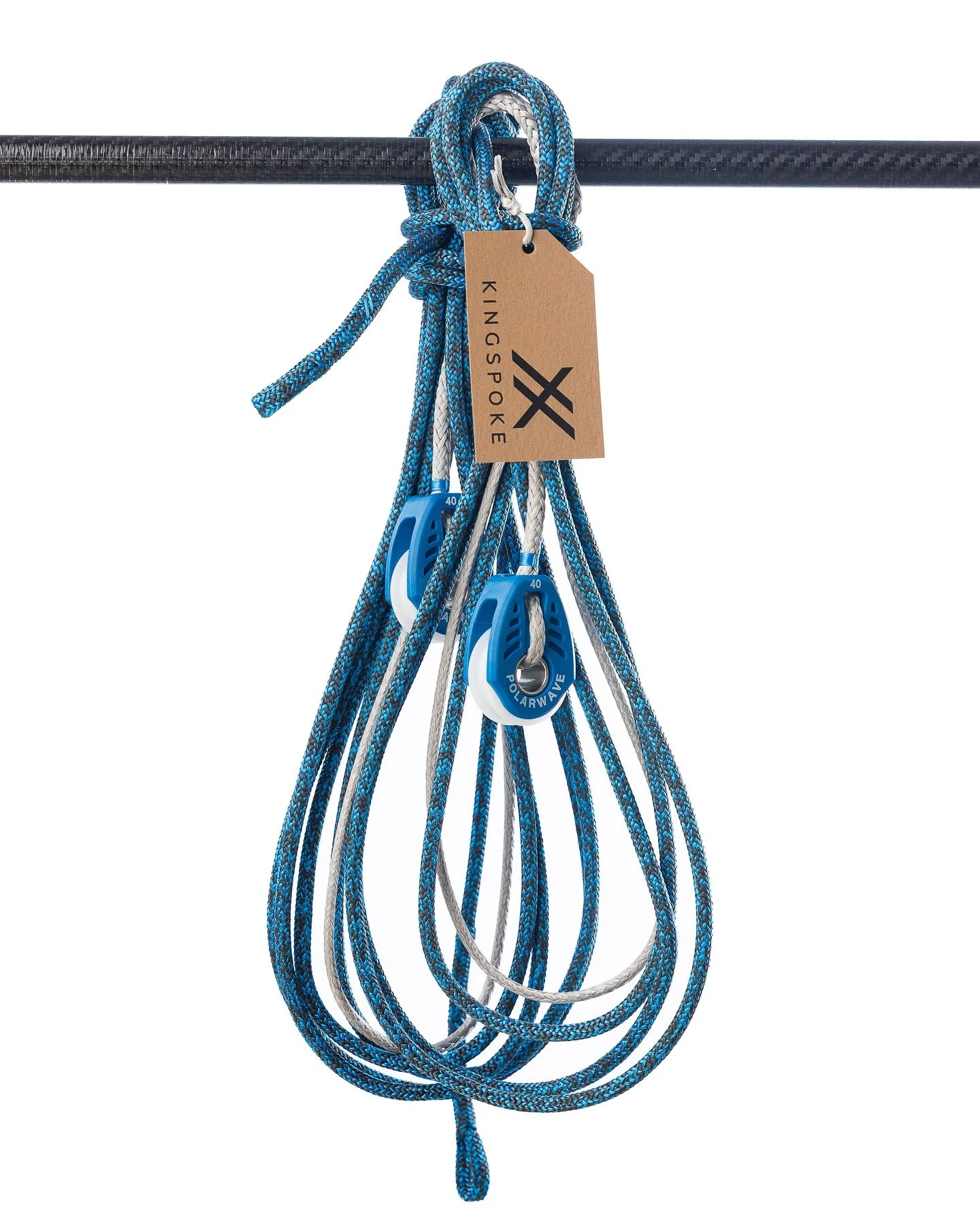 Twings built from Maffioli Powertech 78 spliced to lightweight Polarwave blocks.