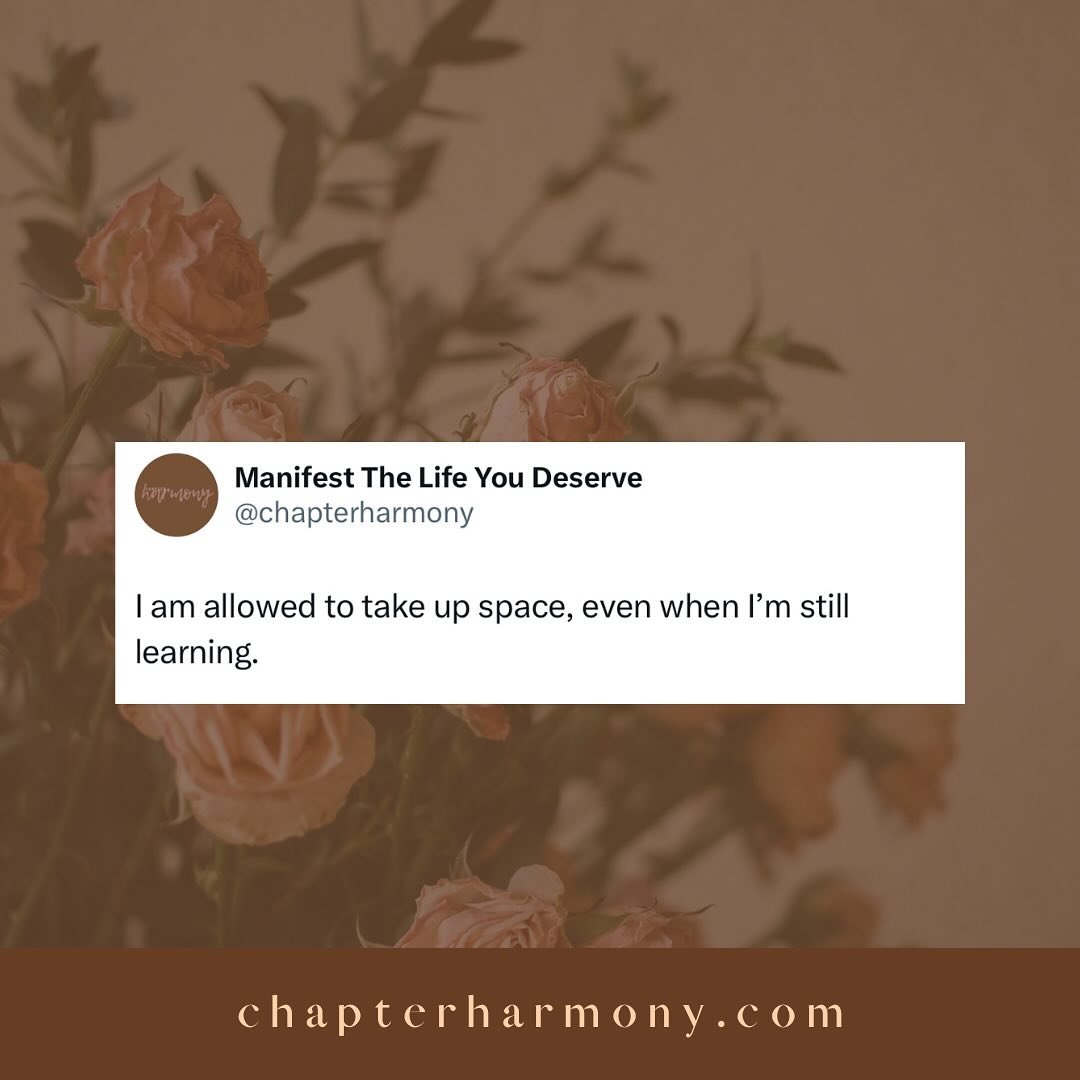 To be loved is to be seen and I&rsquo;m not afraid to be seen trying 🤎 

swipe for #affirmations to hold close today🌹

Here&rsquo;s to six incredible years of Chapter Harmony&mdash;thank you for being part of this community, thank you for trying al