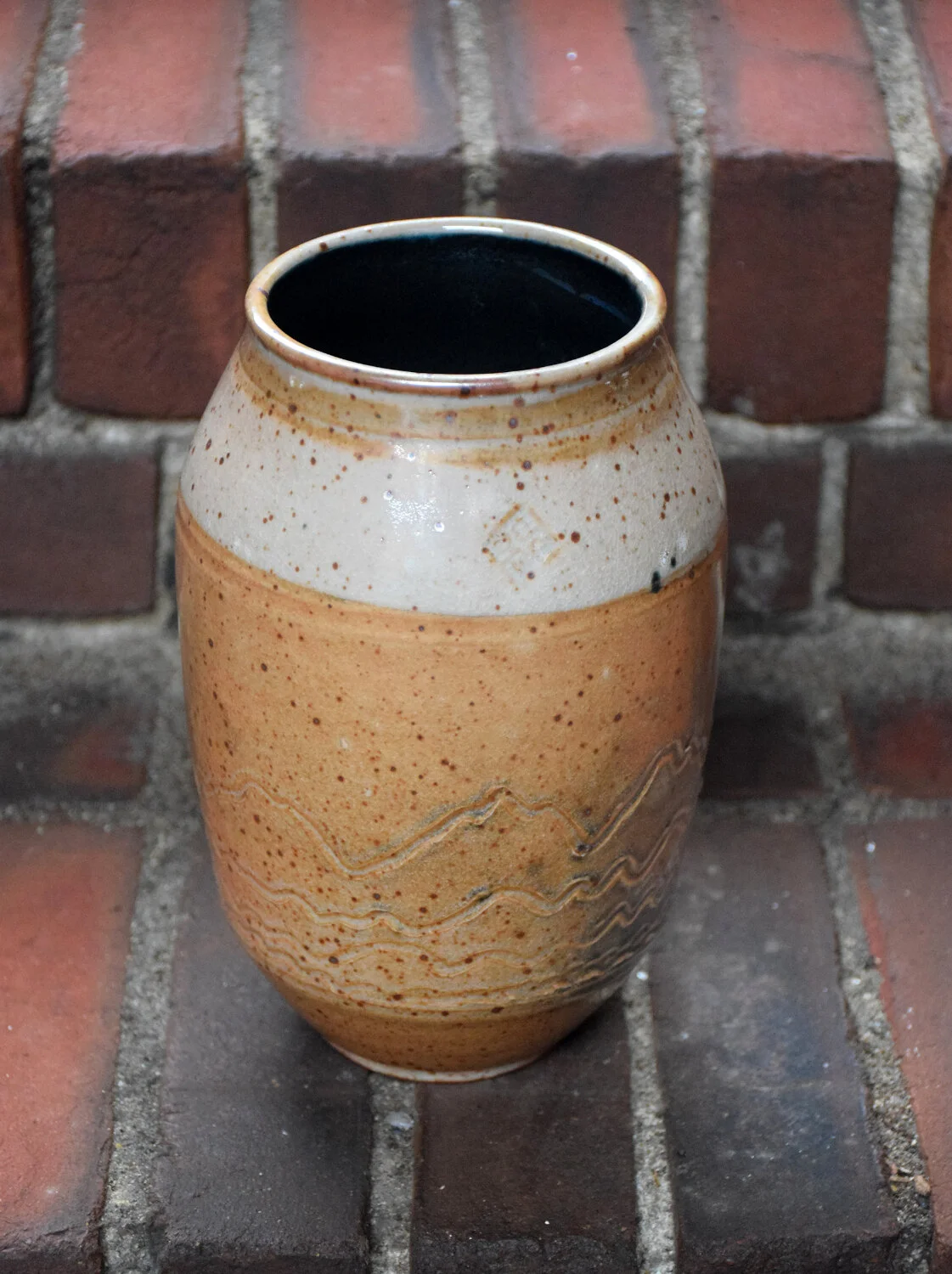 Tall Luster Mountain Vase