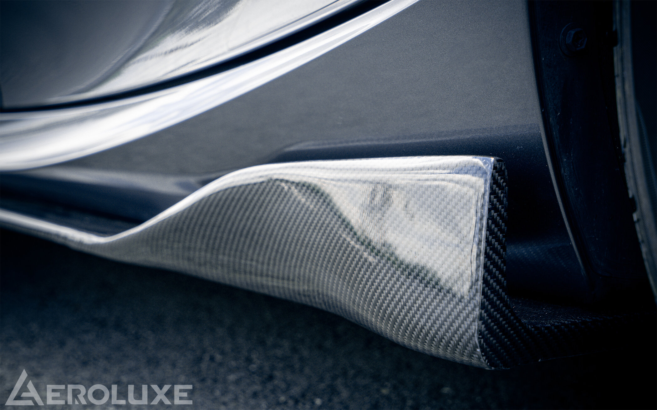 CARKING Fit 14-16 Lexus IS JD Side Skirts EXTENSION SPOILER BLACK CLEARCOAT