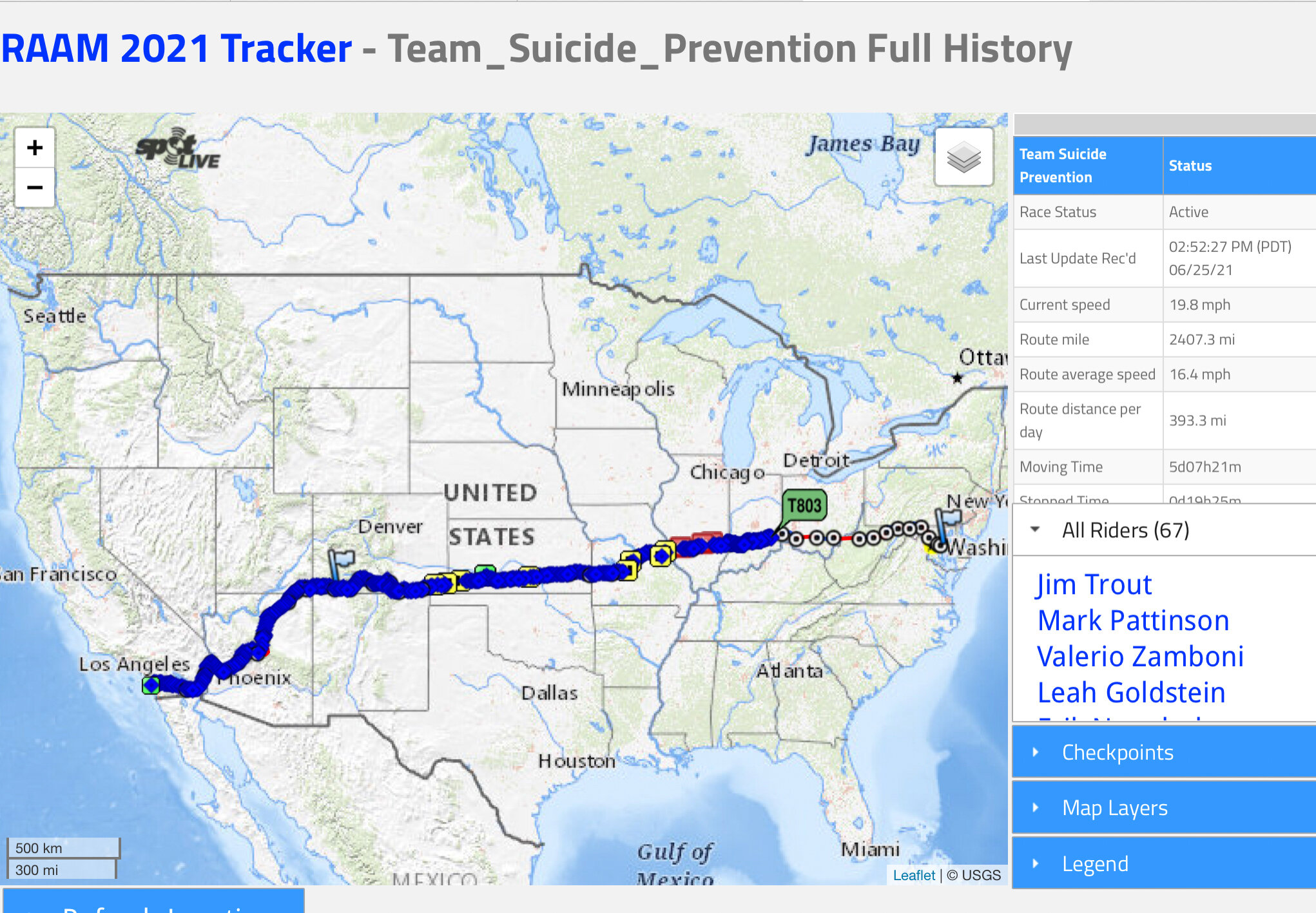 Images from The Race Across America