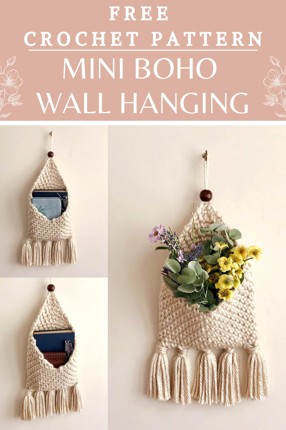 Mini Macrochet Boho Wall Hanging — Day's Crochet & Knit