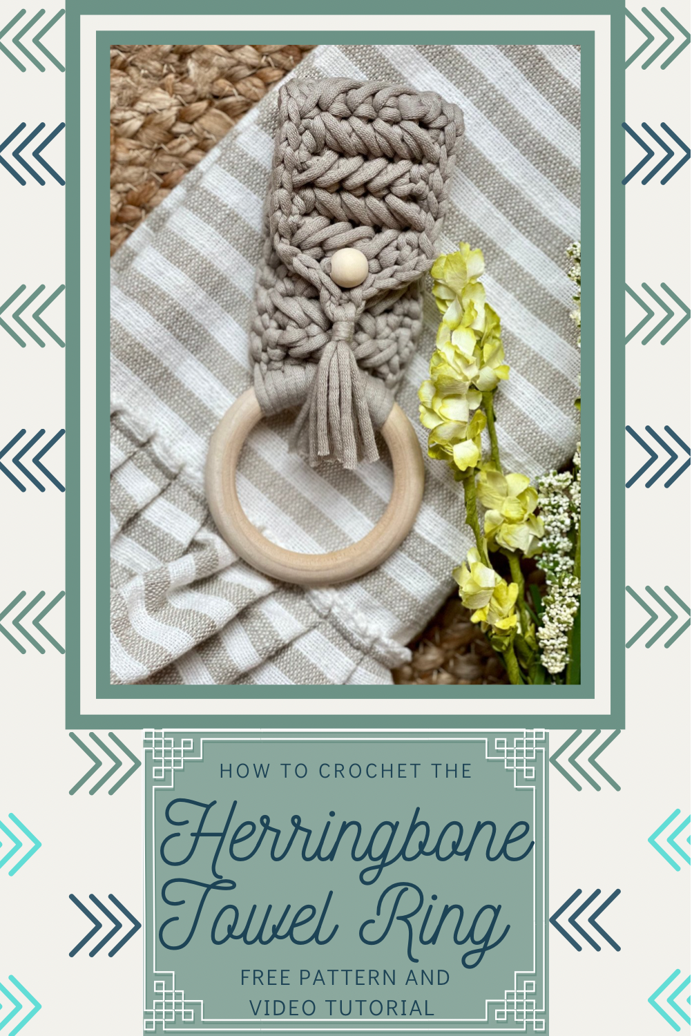 Easy Crochet Hanging Loop Dish Towel Tutorial