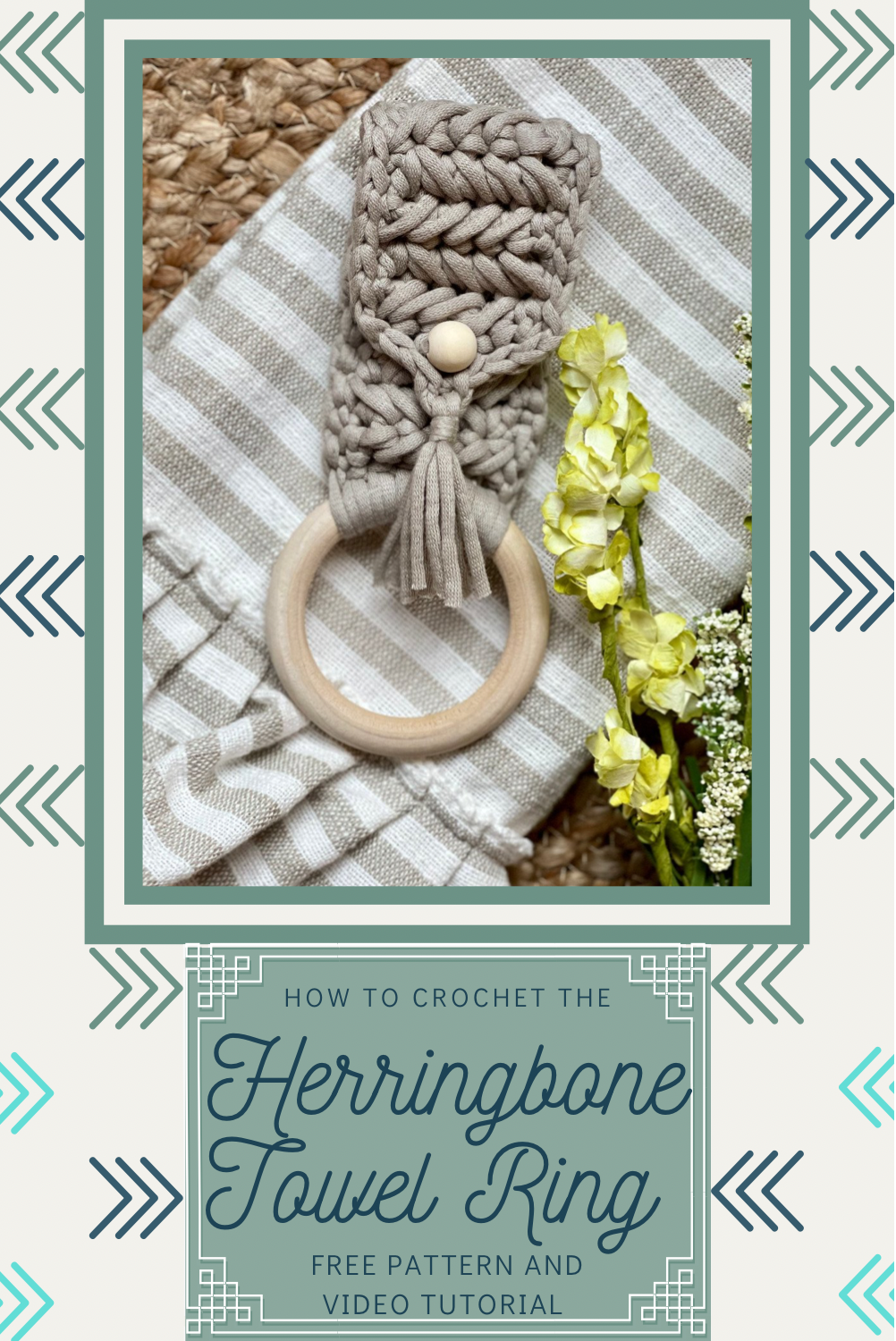 Macrame Towel Hanger, Oven Door Towel Kitchen Hanging, Kitchen