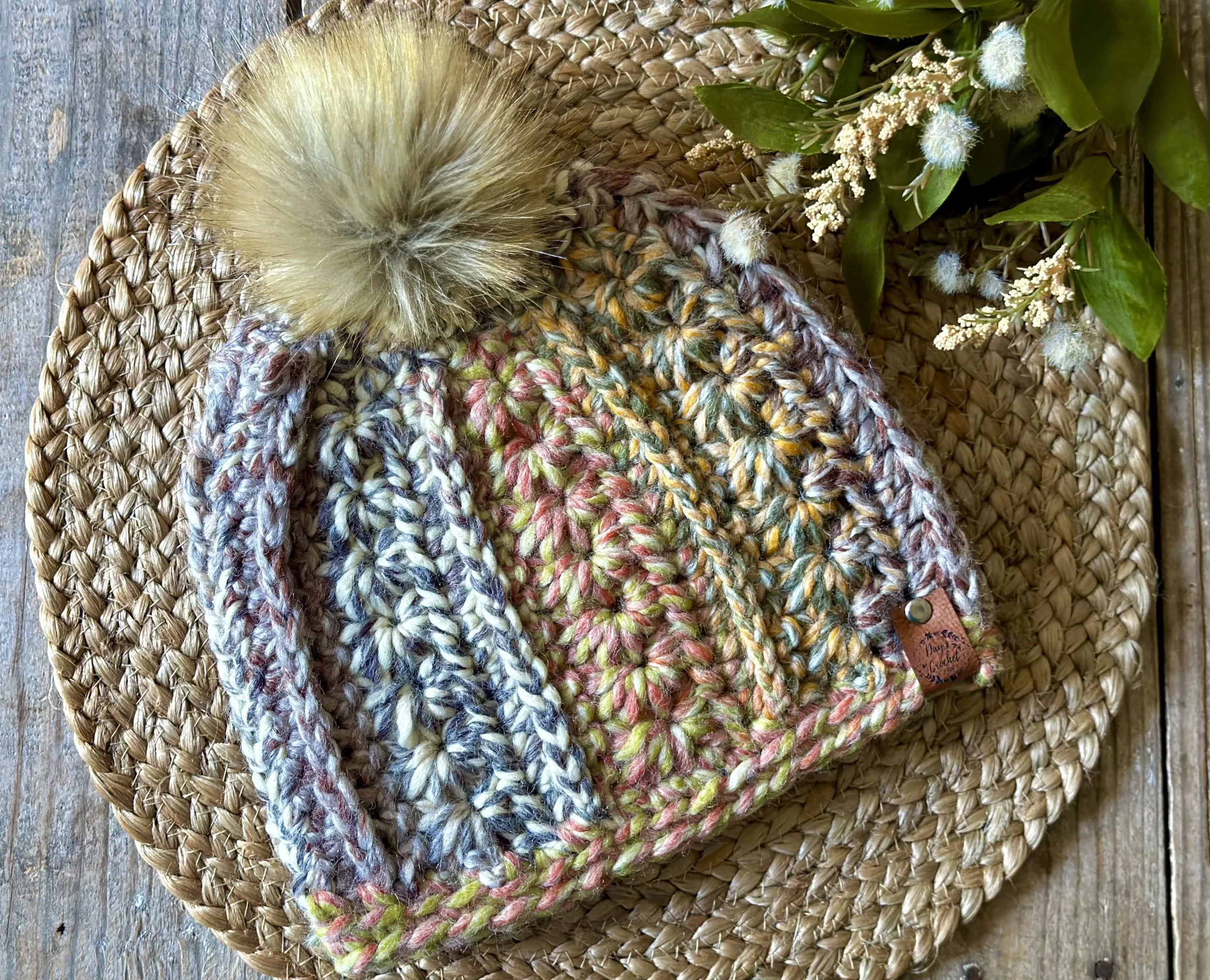 Starla Beanie Chunky Star Stitch Crochet Hat — Day's Crochet & Knit