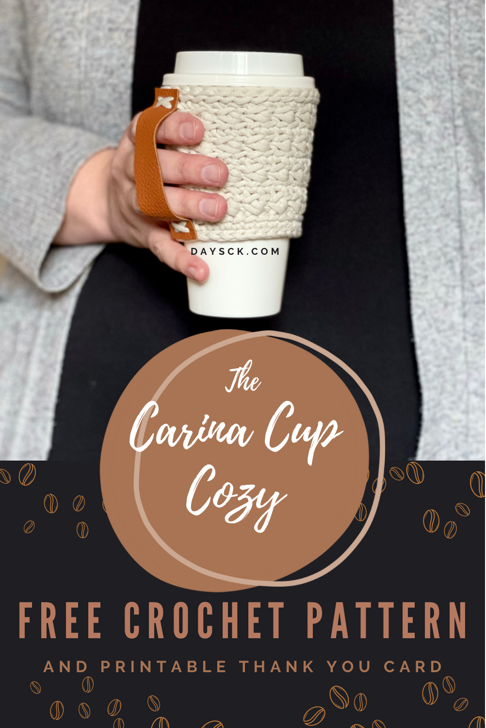 Printable Mug Cozy Template Cup Cozy Printable PDF Coffee 