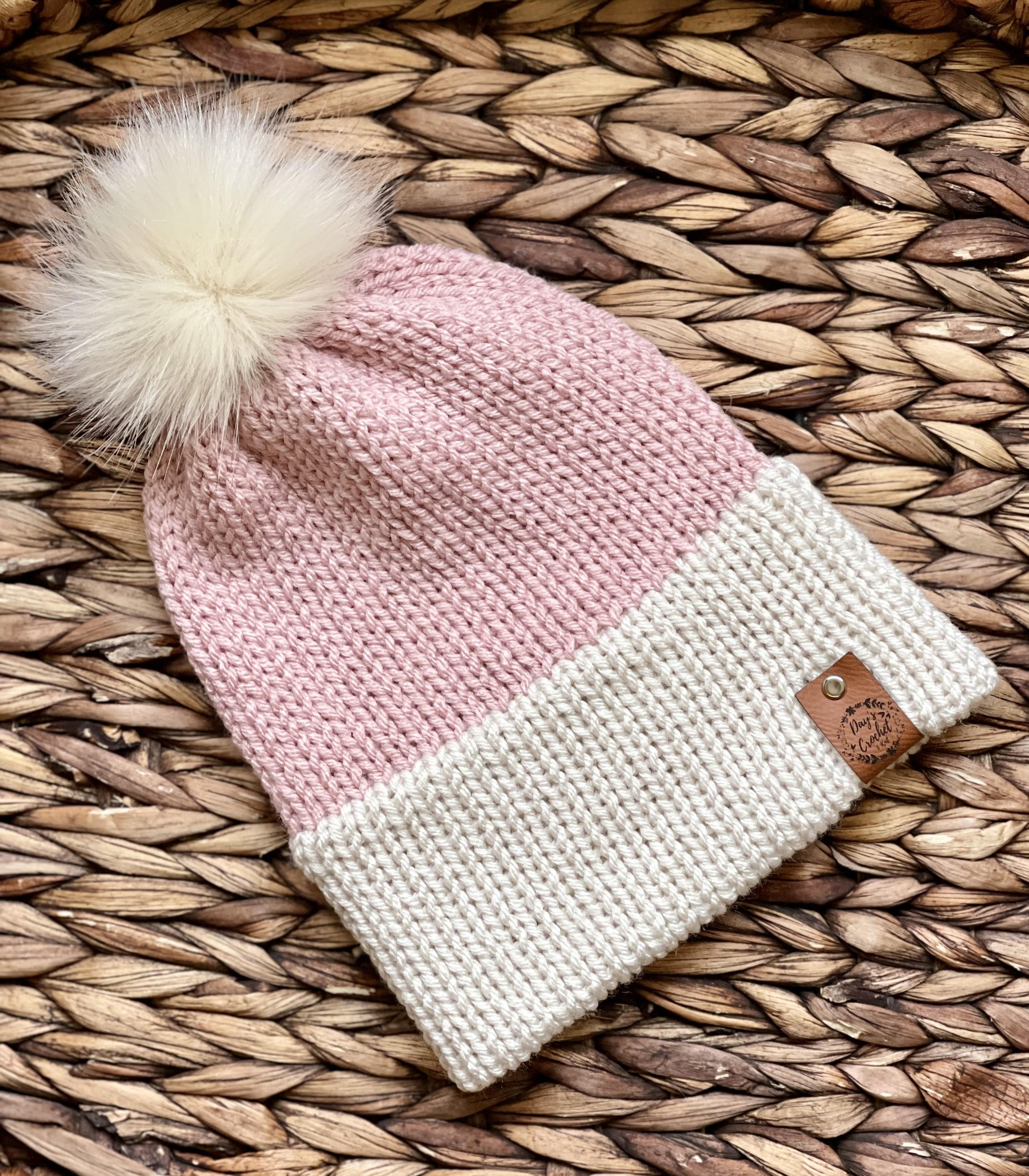 Knitting Machine Double Brim Hat Tutorial and Pattern - Maci Beanie 