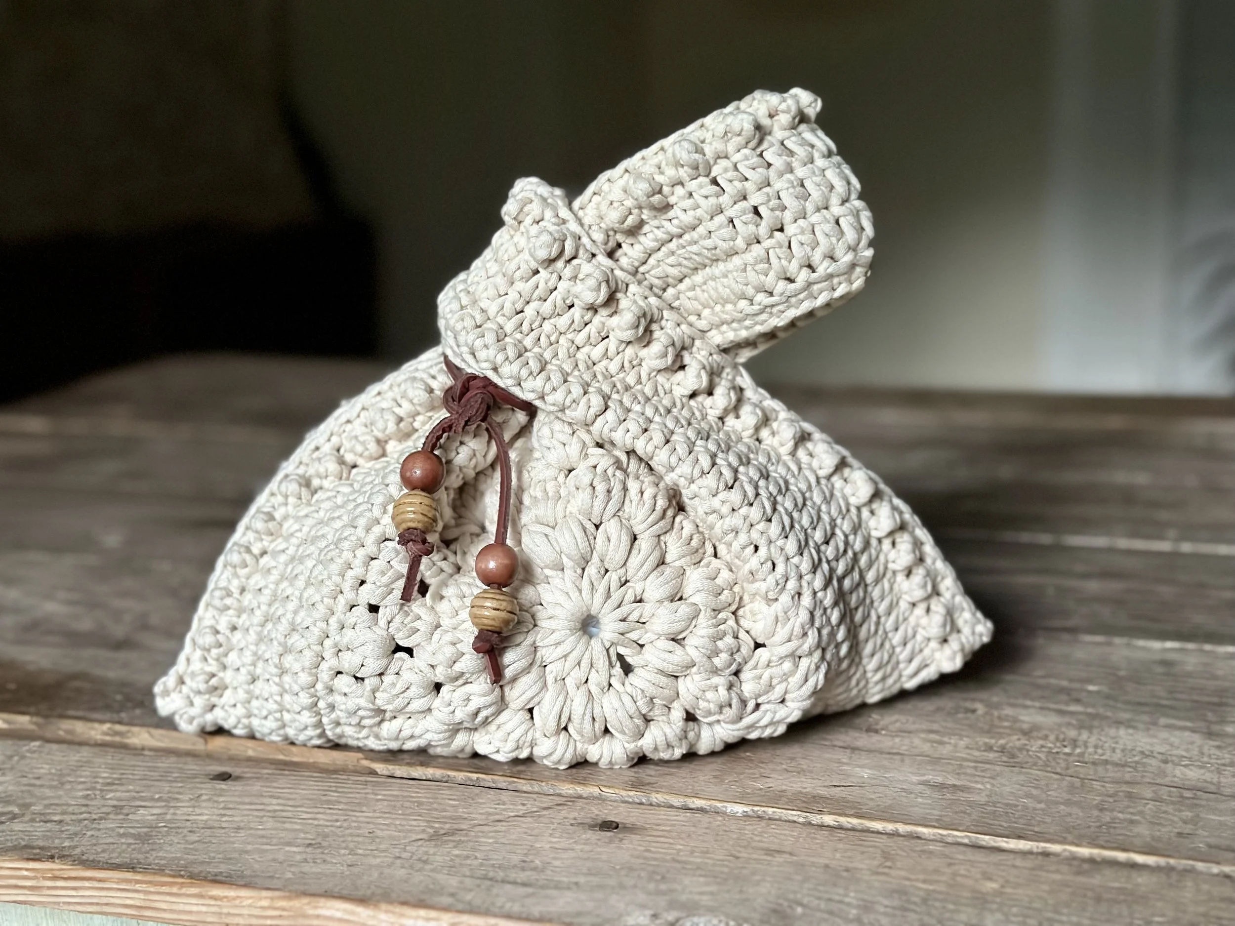 Crochet Sunburst Motif Knot Bag — Day's Crochet & Knit