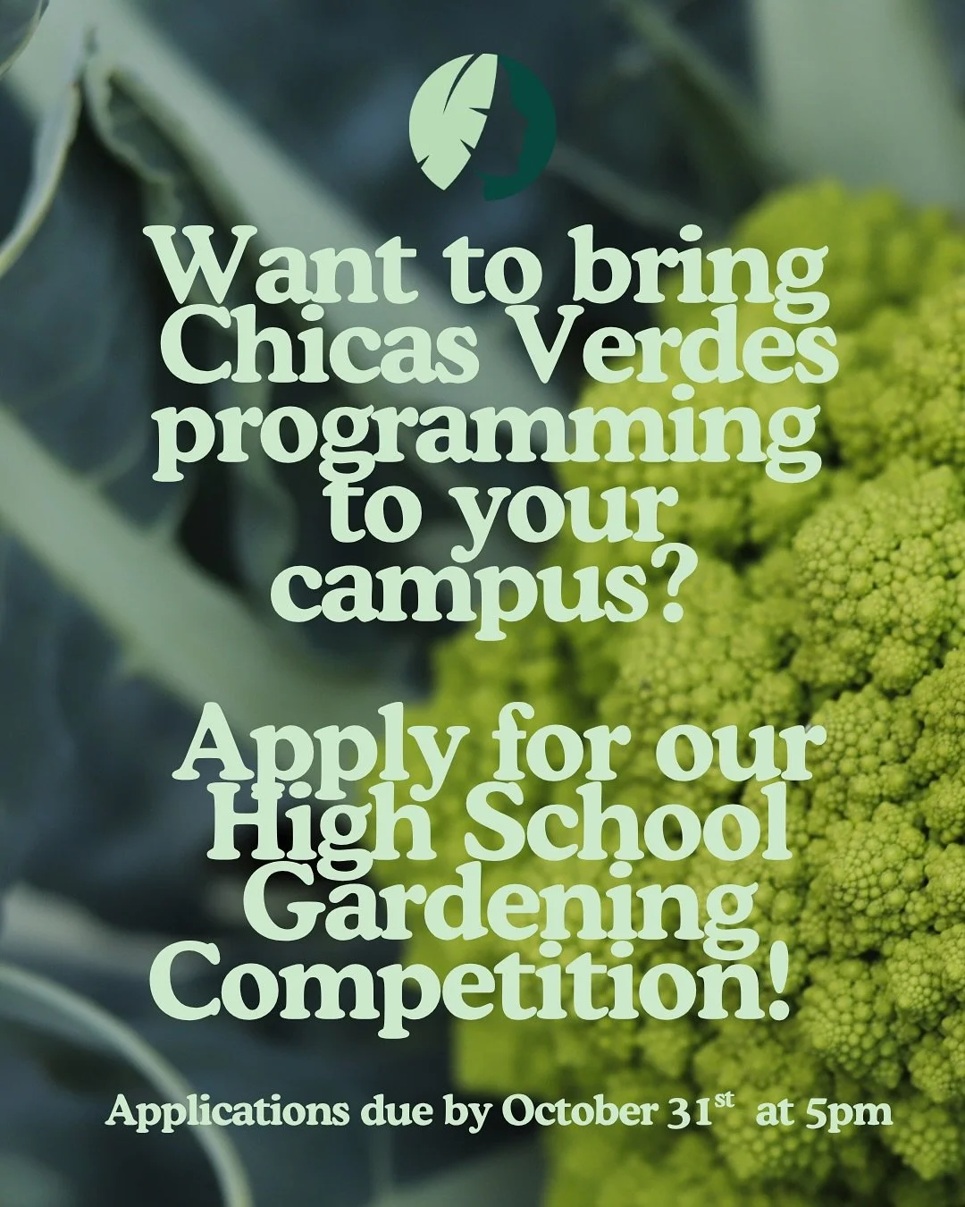 Have you ever wanted to start a school garden but didn&rsquo;t know where to begin? 

We&rsquo;re selecting 5 high schools in Los Angeles to join our Chicas Verdes School Gardening Competition!

Each school will receive:
-Garden design + building sup