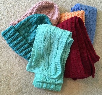 Knitted Scarves &amp; Hats ($10)