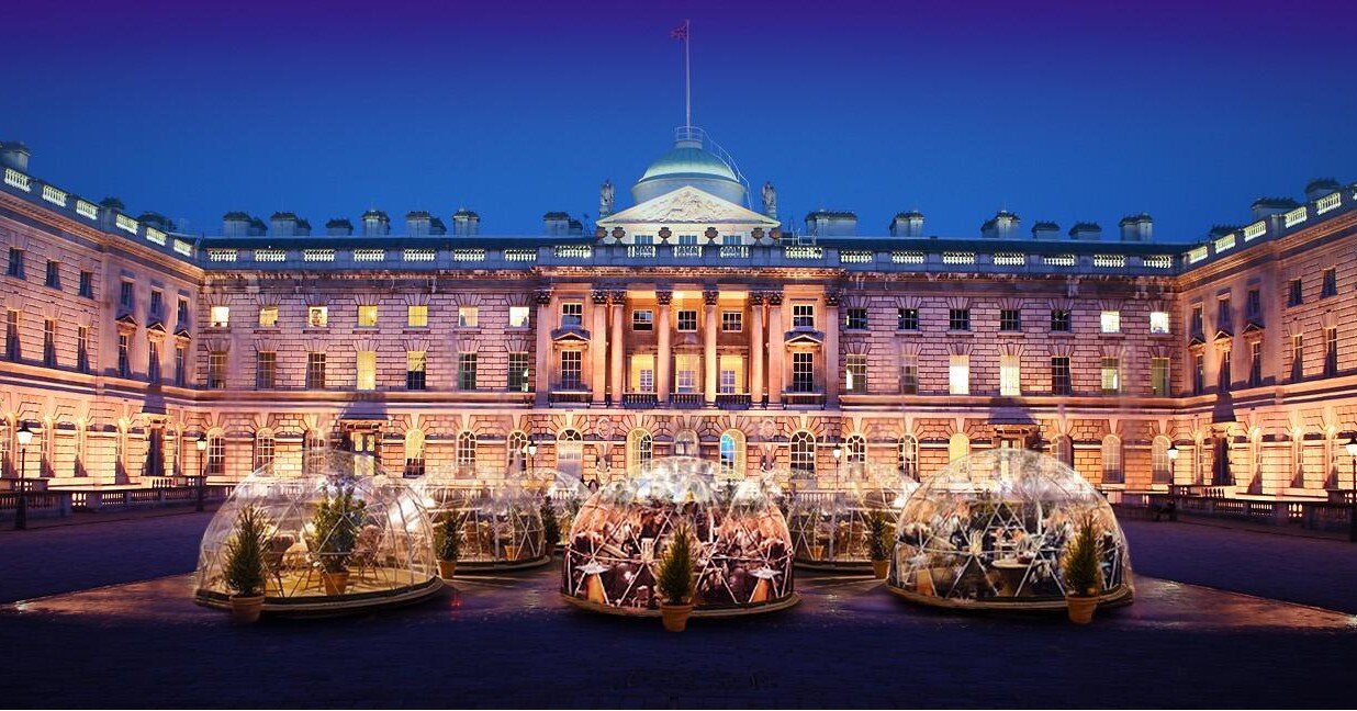 Somerset House was designed in 1776. Originally planned as an estate on the Strand, it now serves as London&rsquo;s Working Arts Centre. Somerset House is honored as a chapter namesake in @dbekansas . | Image: Courtesy of @somersethouse .
#somersetho