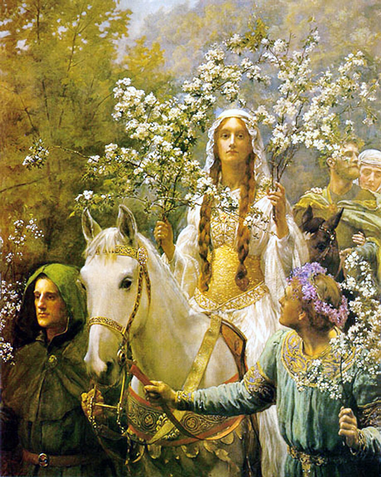 Happy May Day to all of our sisters! You're all May Queens in our book! | Image: &quot;Queen Guinevere's Maying&quot; by John Collier. Currently in the collections of the Cartwright Hall Art Gallery, part of the @bradfordmuseums .
#dbewomen #mayday