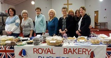 Duchess of Cambridge chapter in NJ held a bake sale fundraiser Sunday, April 28th at St Stephen's Episcopal Church hall in Whiting, NJ. They had a fabulous time, and it was most successful for their charities. 
 The DBE in NJ supports two senior char