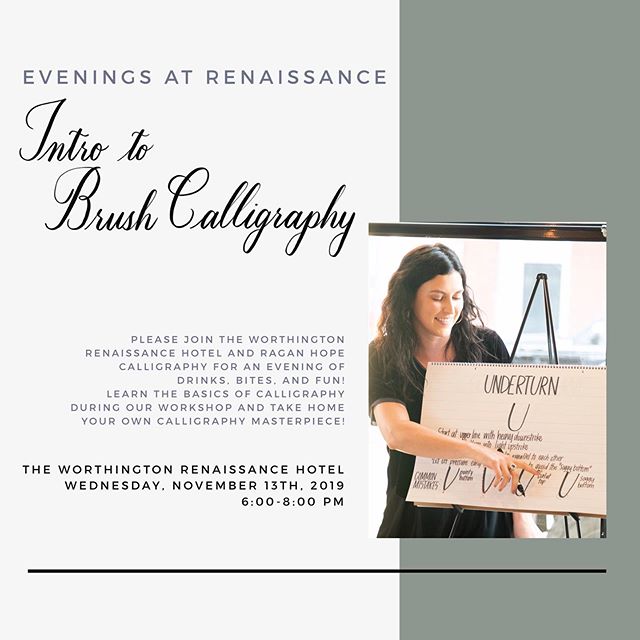 I am so excited to share with you that I have partnered with @renworthington to bring you a FREE calligraphy workshop! That&rsquo;s right, all you have to do is drop a comment and let us know you&rsquo;re coming and you can join us for a calligraphy 