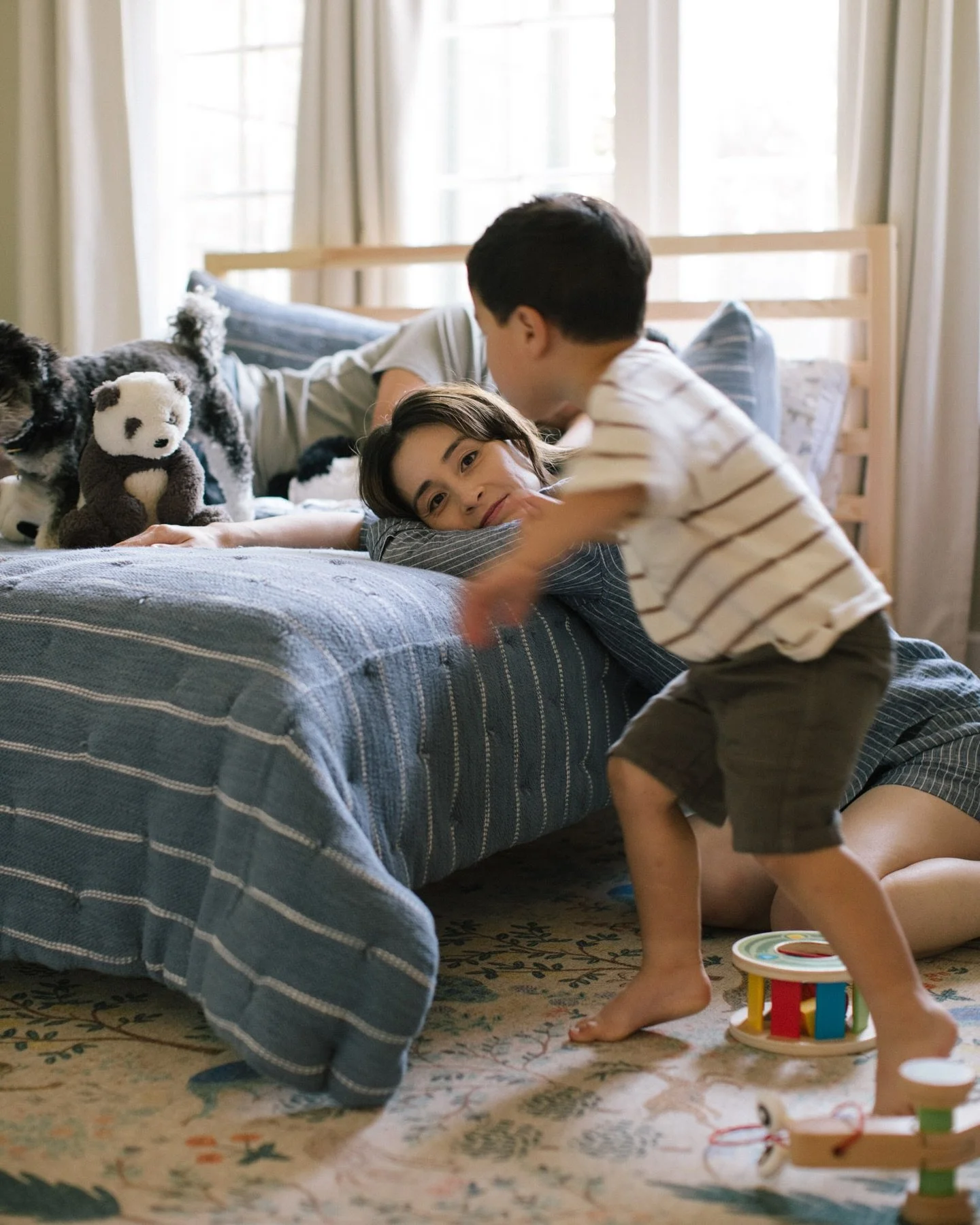 Sometimes the big energy and smiles don&rsquo;t match the moment. What if we slowed down during the session and saw a different glimpse of what raising a toddler looks like?

Once dad&rsquo;s head hit the pillow, he literally fell asleep. I actually 