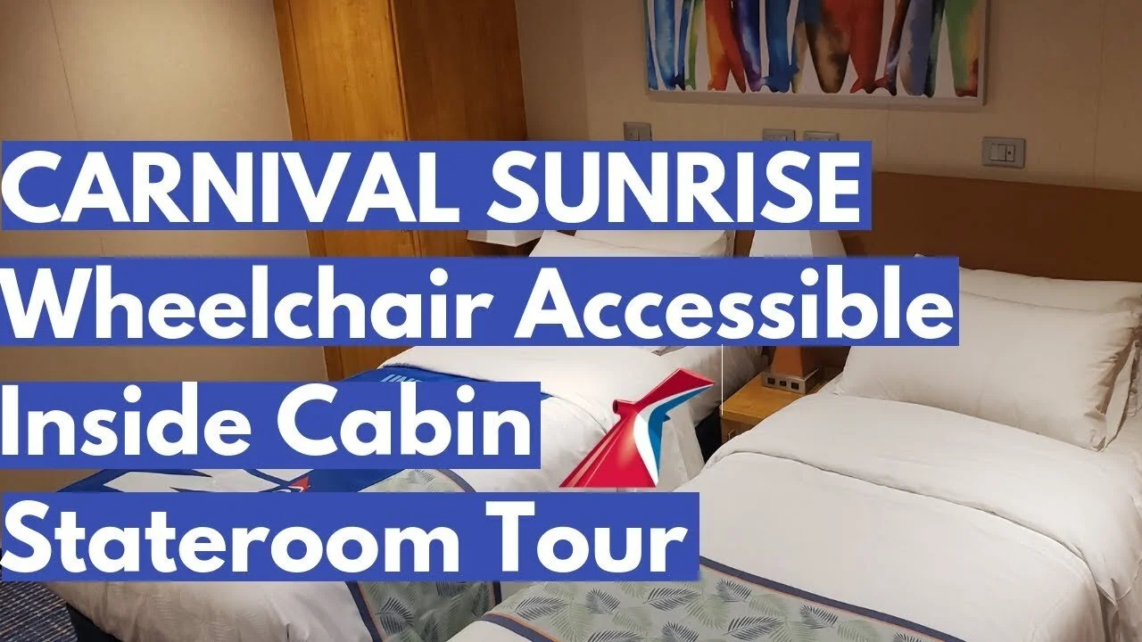 Carnival SUNRISE Wheelchair Accessible Stateroom Carnival Cruise Cabin Tour 3101