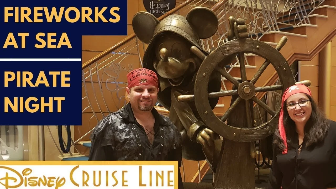 Disney Cruise Pirate Night Party I Fireworks at Sea I Disney Magic I Halloween on the High Seas