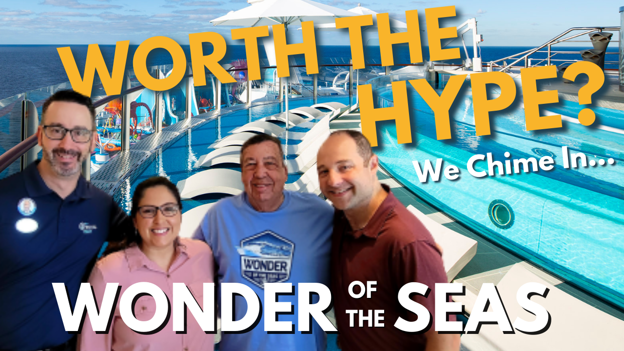Wonder of the Seas Cruise Review with Super Mario, Royal Caribbean Blog, and Alanna Zingano