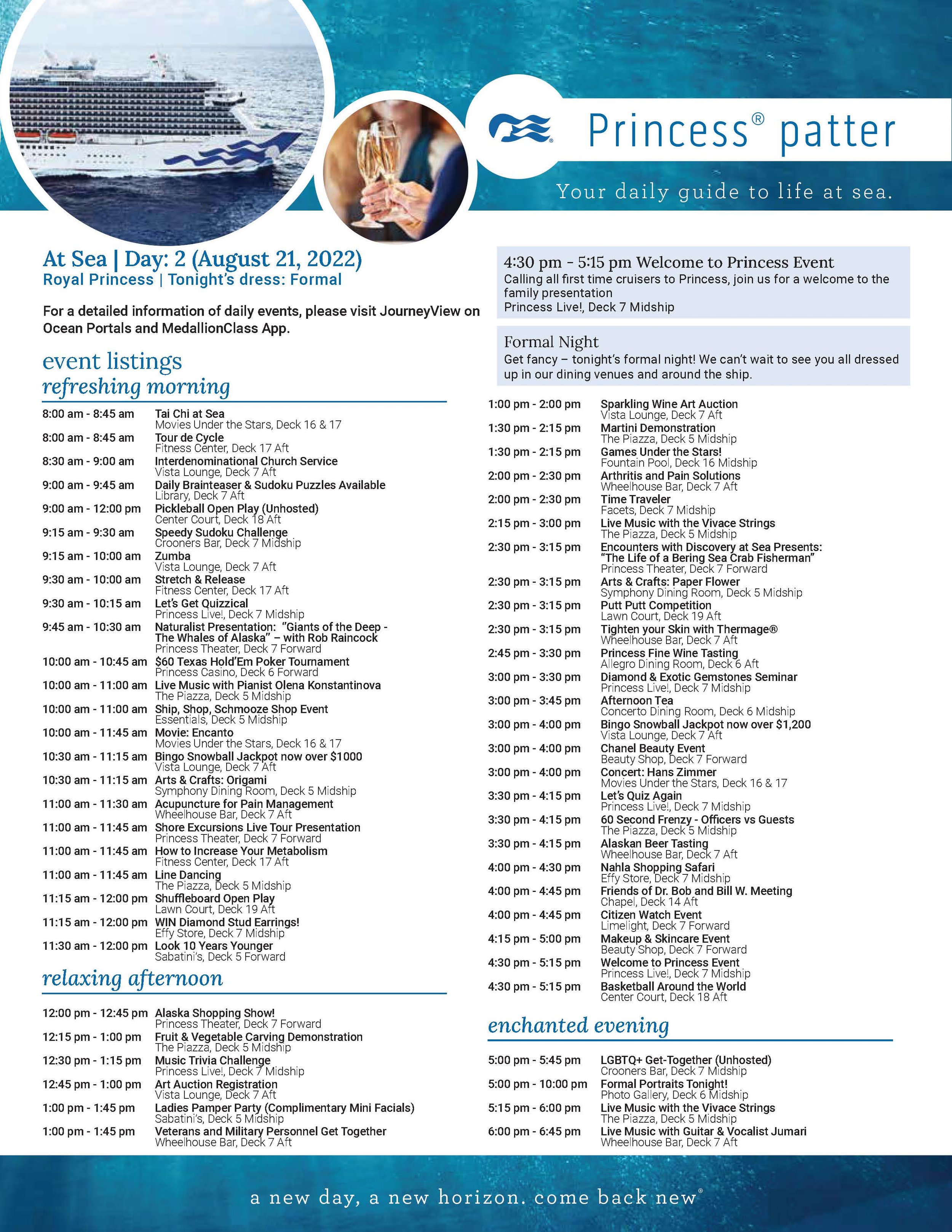 alaska cruise ship schedule 2022