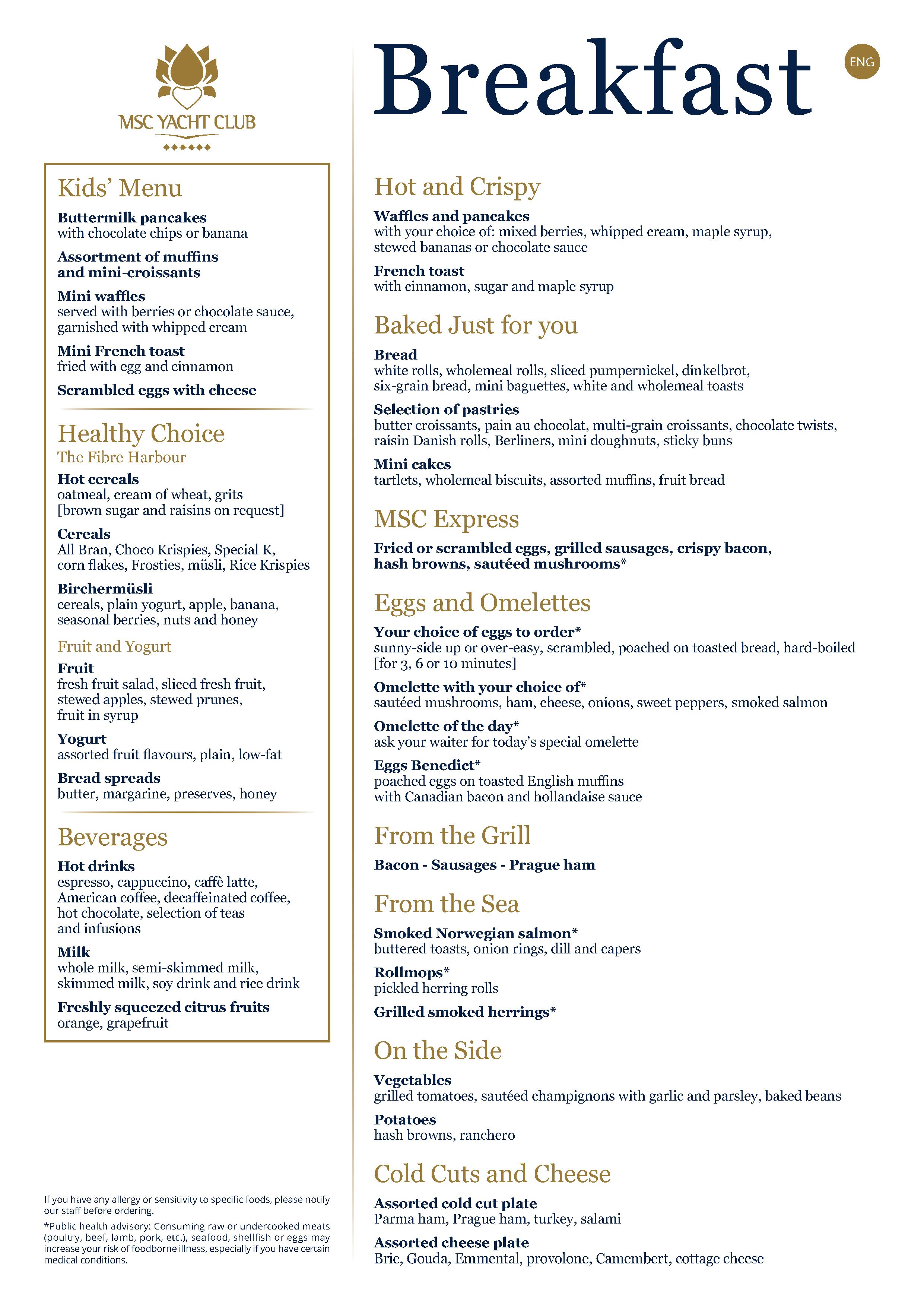 bras d'or yacht club restaurant menu