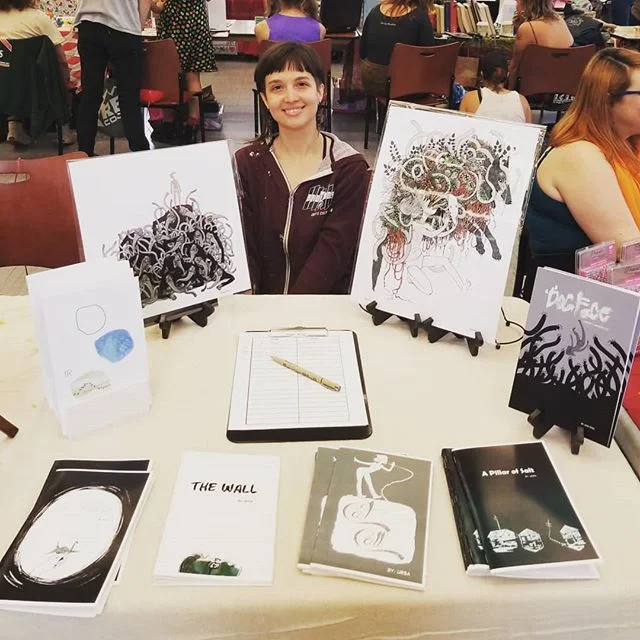 At the main library until 4 today! #nocaz #comics #zines #dogface