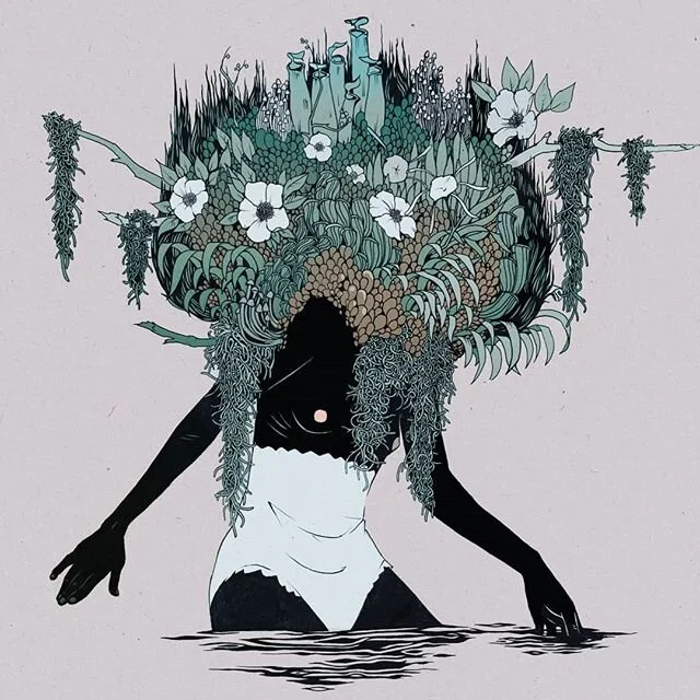 I drew this swamp woman a few years ago but never made it into something people could take home. I've recently started selling at markets and realized I wanted to go back through some drawings that I love and fully realize them. It's easy to get caug