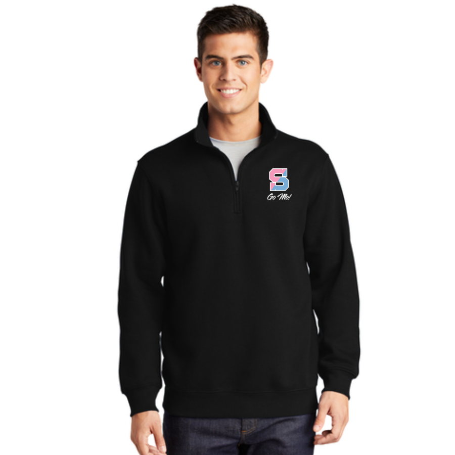 Educating For A Cure - Black 1/4 Zip Sweatshirt
