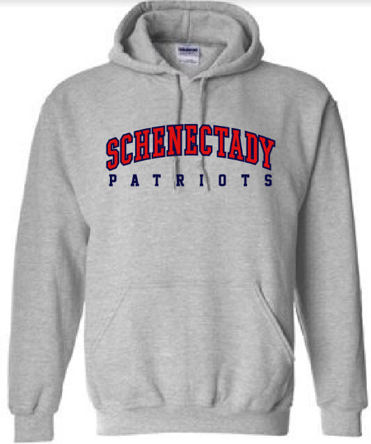 Grey Schenectady Patriots Hoodie
