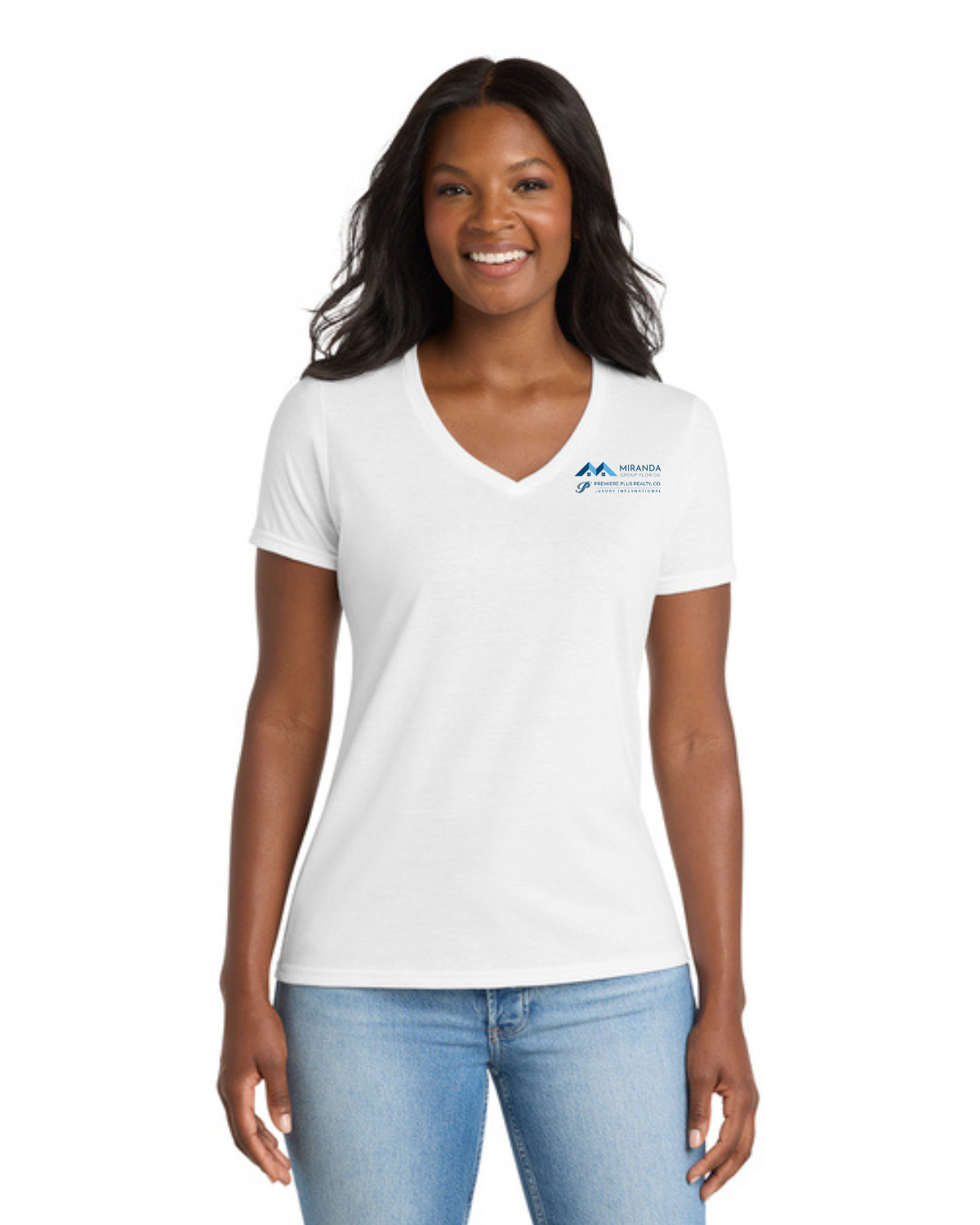 Miranda Florida/Premiere Plus Port & Co™ Women's Performance Blend V-Neck Tee
