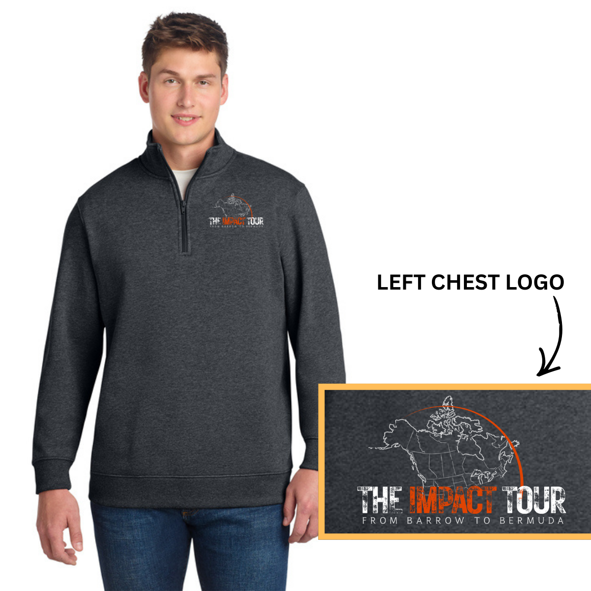 1/4 Zip | Impact Tour Logo