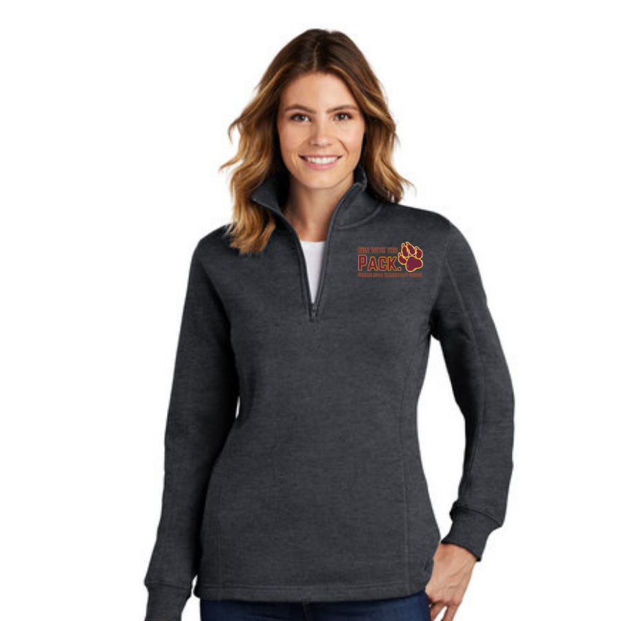 Women's 1_4 Zip Sweatshirt - Graphite Heather - Run.png
