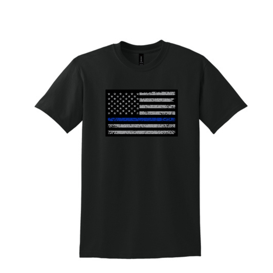 Black Short Sleeve Tee - Police - Horizontal.png