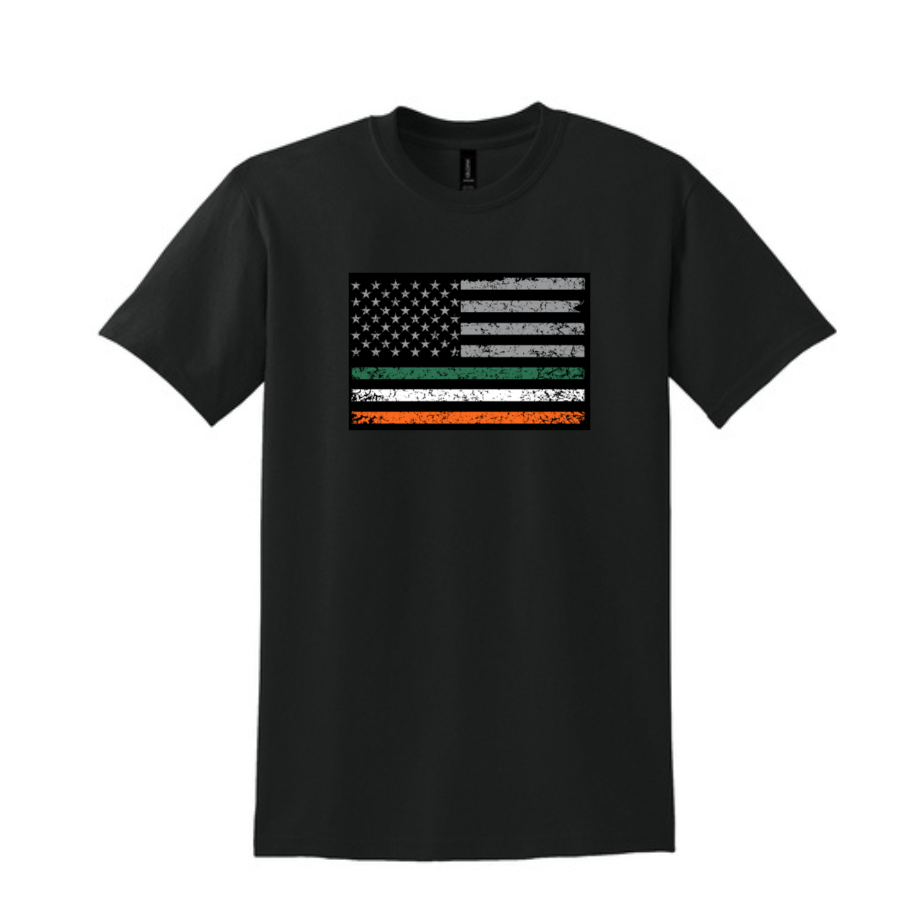 Black Short Sleeve Tee - Irish Flag - Horizontal.png