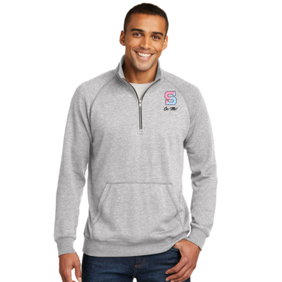 Educating For A Cure - Heather Grey Lightweight Fleece 1/4 Zip