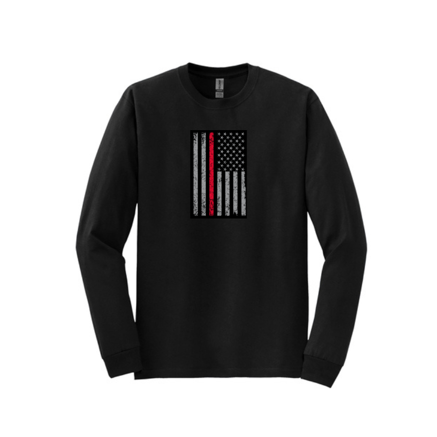 Black Long Sleeve Tee- Fire - Vertical.png